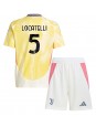 Juventus Manuel Locatelli #5 Bortedraktsett Barn 2024-25 Korte ermer (+ bukser)